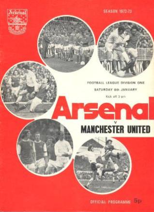 Arsenal v Man Utd programme